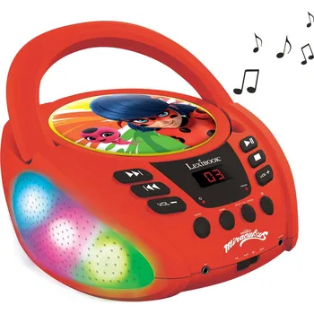 Dětská vědecká sada Lexibook Kouzelná Beruška Přenosný Bluetooth CD přehrávač se světelnými efekty