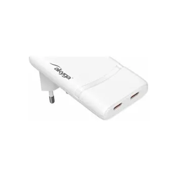 Akyga USB Nabíječka AK-CH-32 2x USB-C PD 5-20V / max. 3.25A 65W Quick Charge 4+ GaN