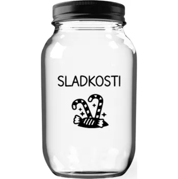 Sklenice Úklid pro klid Sklenice na vánoční sladkosti 2 l