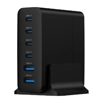 Gembird Universal charger 75W 2x USB-A, 4x USB-C