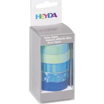 Set školních potřeb HEYDA Sada ozdobných lepicích pásek - modrý mix, 1. vydání Papírnictví D0611682