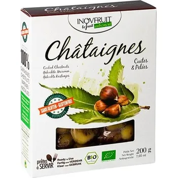 Inovfruit Kaštany vařené loupané 200g BIO