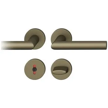 Dveřní kování FSB dveřní kování 12 1076 ASL, klika-klika, rozeta, WC, středně bronzová barva