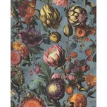 Eijffinger Vliesová tapeta na zeď, modrá, květiny, plody, motýli, 351232, Magnifique, Eijffinger, velikost 10 x 0,52 m