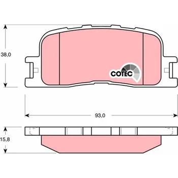 Brzdová destička Sada brzdových destiček, kotoučová brzda LUCAS GDB3374