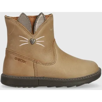Dívčí sněhule Dětské kožené zimní boty Geox B362FB 0CLNF B HYNDE B362FB.0CLNF.20.23 hnědá 82X, EUR 20
