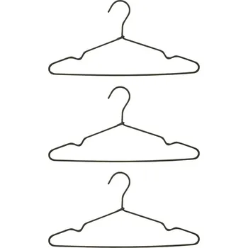 Věšák House Doctor, Ramínka na oblečení Wire tmavě šedá 3 ks - Formadore