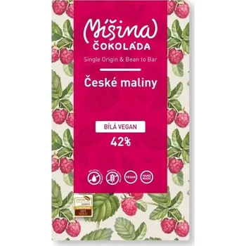 Čokoláda Míšina čokoláda Veganská malinová čokoláda 42% 50g