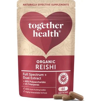 Speciální výživa Together Health Reishi 800 mg – organický extrakt z celé plodnice, 60 kapslí>