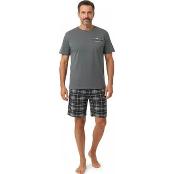 Pánské pyžamo Pánské krátké pyžamo WOLF S2475C šedá Velikost: XL