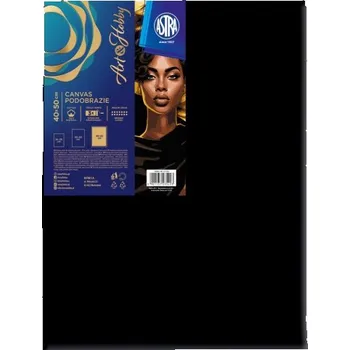 Malířské plátno Černé malířské plátno ASTRA Art & Hobby 40×50 cm, bavlněné s rámem a klíny, 801125003