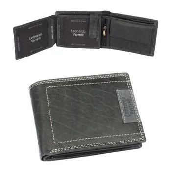 Peněženka Leonardo Verrelli Luxusní pánská peněženka černá