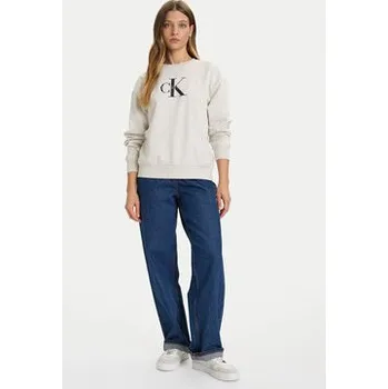 Oblečení a móda Calvin Klein Jeans Mikina Monologo LV047B234G Šedá Relaxed Fit L