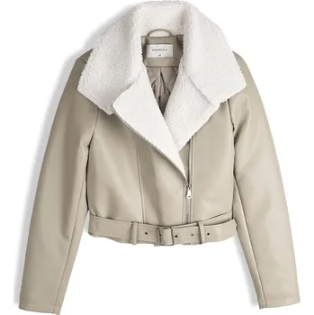 GATE Koženková bunda s podšívkou z umělé kožešiny 38 625-0195/237