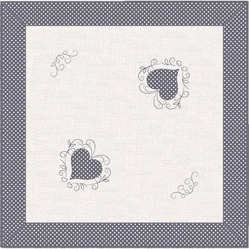 ubrus 4sleep Ubrus 75 × 75 cm, srdce béžové