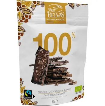 Čokoláda Belvas Lámaná hořká čokoláda 100% 80g BIO