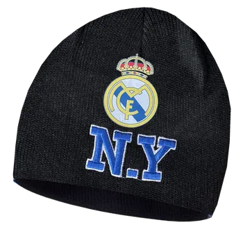 Čepice Numberoplus Dětská fotbalová pletená čepice N.Y - Real Madrid FC Barva: Tmavá modrá, Velikost: One size