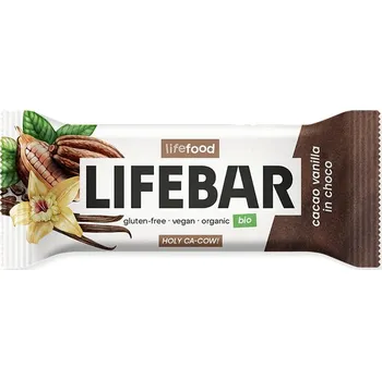 Lifefood InChoco tyčinka vanilková s kakaovými boby RAW 47g BIO