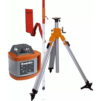 Měřící laser Rotační laser NEDO SIRIUS HV sada - lať + stativ (s detektorem Acceptor Digital)