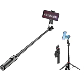 Selfie tyč Univerzální Magsafe Selfie Tyč Rotační Magnetický Stativ Tripod Stick s Cold Shoe 130cm