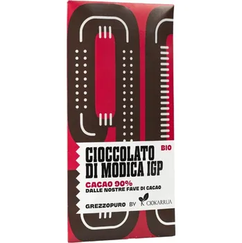 Čokoláda Ciokarrua Grezzopuro Čokoláda Modica IGP 90% 50g BIO