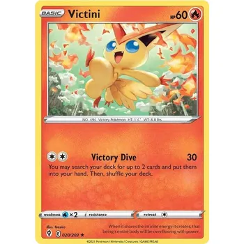 Karetní hra Victini - 20/203 - Evolving Skies Typ karty: Reverse Holo