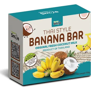 Organic Smile Thai Banana bar – Banánová tyčinka s kokosovým mlékem 120g