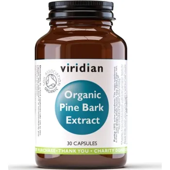 Zdraví Viridian Pine bark extract 30 kapslí Organic