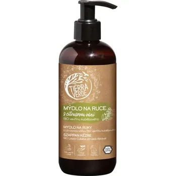 Tierra Verde Tekuté mýdlo na ruce s citrusovou vůní BIO vavřínu kubébového Velikost balení: 290ml lahvička