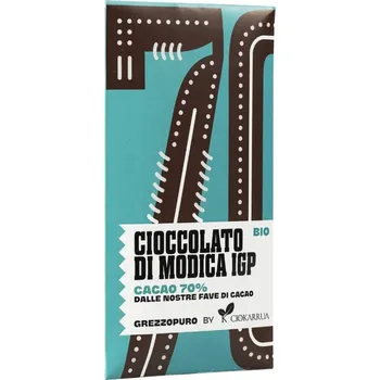 Čokoláda Ciokarrua Grezzopuro Čokoláda Modica IGP 70% 50g BIO