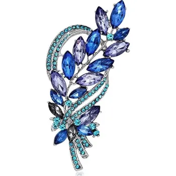 Brož Troli Úchvatná brož s barevnými krystaly Větvička Silver + 2 měsíce na vrácení zboží