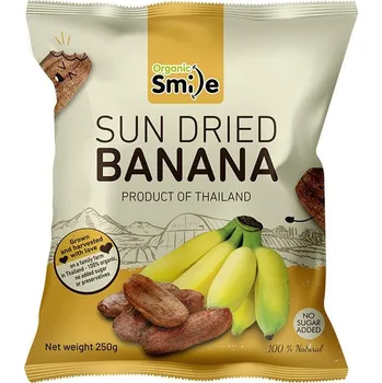 Sušené ovoce Organic Smile Thajské sušené banánky 90g