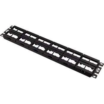 Racková skříň Panduit | Modulární patch panel 2U s CPP48WBLY pro 48 modulů MiniCom - černý