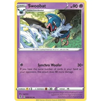 Sběratelská karetní hra Swoobat 069/203 - Evolving Skies Typ karty: Reverse Holo