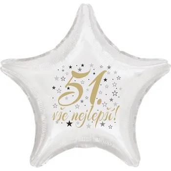 Balónek 51. narozeniny balónek hvězda Balonky.cz b85166