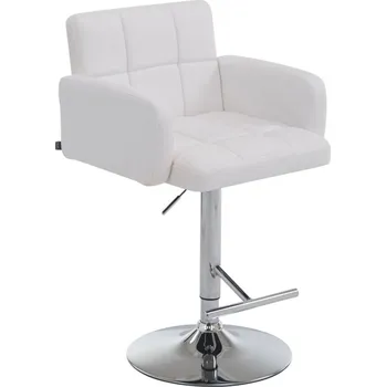 Barová židle Barová židle Pompe syntetická kůže, bílá