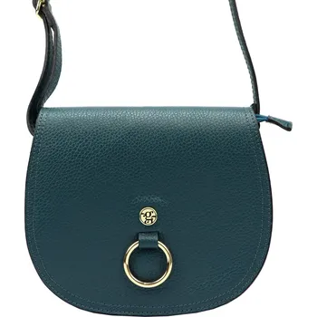 Kabelka Kožená crossbody kabelka Gregorio 01702 tyrkysová
