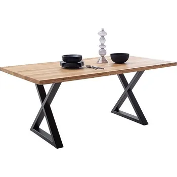 Jídelní stůl Jídelní stůl DEBA 1, podnož černá matná kříž 180x100 cm