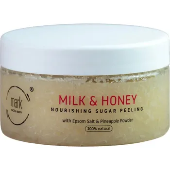 Pleťový krém MARK Sugar scrub Milk & Honey - s ananasovým pudrem 200ml