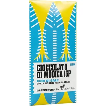 Čokoláda Ciokarrua Grezzopuro Čokoláda Modica IGP Fior di Sale 50g BIO