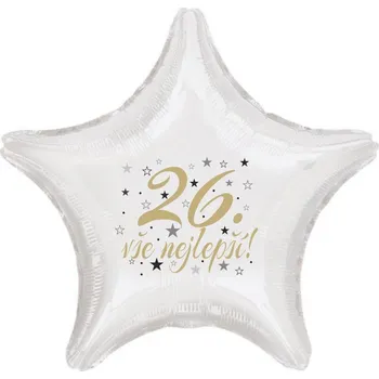 Balónek 26. narozeniny balónek hvězda Balonky.cz b85091