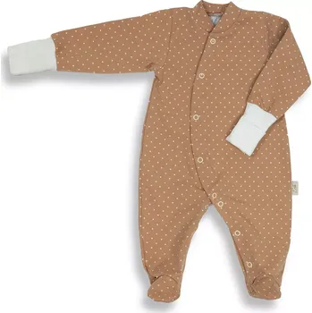 Kojenecký overall ESITO | Kojenecký overal na spaní Dot brown - hnědá / 56