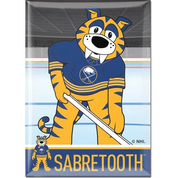 Dekorativní magnet Wincraft Magnet Buffalo Sabres NHL Metal Magnet MASCOT