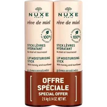 Péče o rty Nuxe Rêve de Miel Hydratující tyčinka na rty s vůní medu 2x4 g