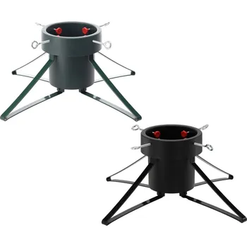 Stojánek na vánoční stromek 2energy Stojan na stromeček, 5-12cm | černý/zelený