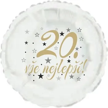 Balónek 20. narozeniny balónek kruh Balonky.cz b85074