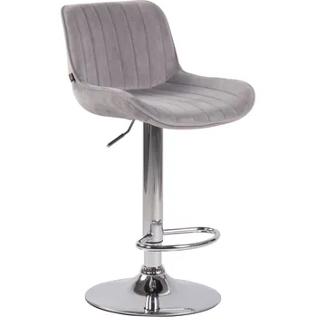 Barová židle Barová židle Lemonte samet chrom, šedá