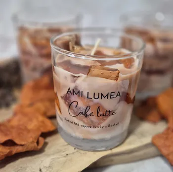 Svíčka AMI LUMEA Sójová svíčka AMI LUMEA, Café latte