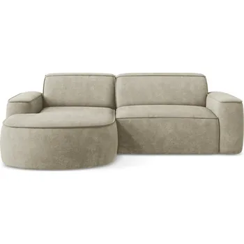 Pohovka Béžová žinylková rohová pohovka (levý roh/s lenoškou) Omao – Makamii ID_1824788