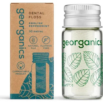 Zubní nit Georganics Přírodní zubní nit z hedvábí - máta peprná
